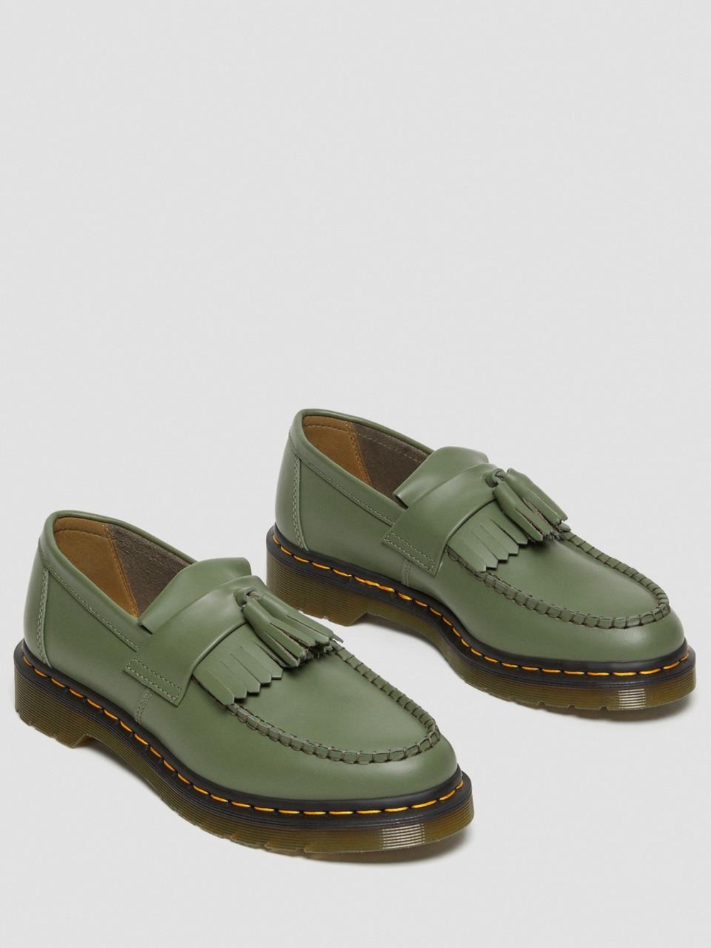 NWOT Dr. Martens Adrian Tassel Loafers in Khaki Green